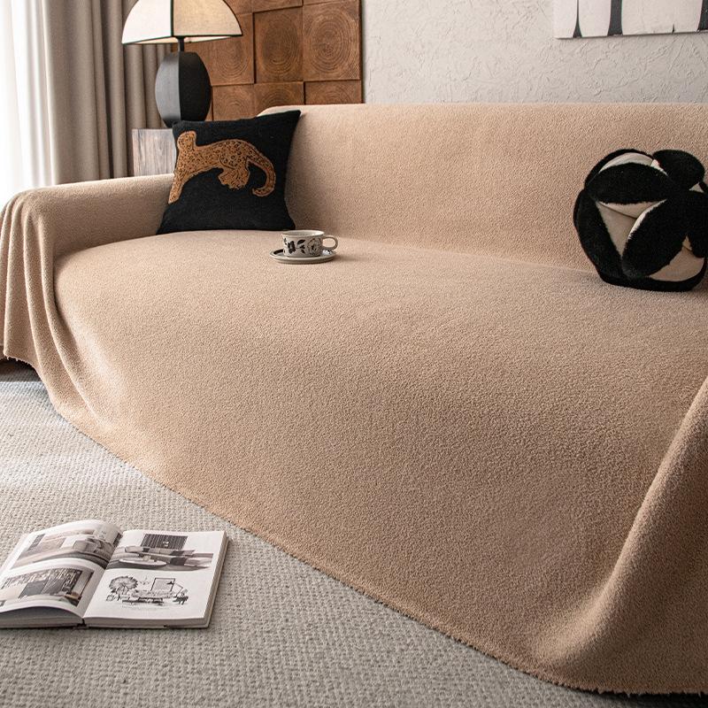 Plush sofa cover, sofa cover, autumn and winter, a whole all-inclusive thickened seat cushion 180x130cm