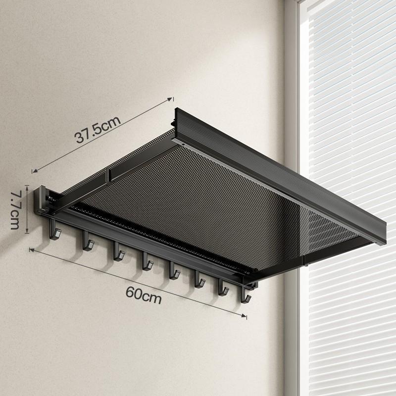 Bathroom Folding Retractable Storage Rack, No-drill Towel and Bath Towel Storage, Invisible Hanging Rack for Convenience