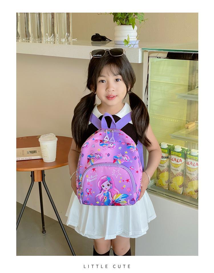 Little Dinosaur & Mermaid Print Children's School Backpack for Kindergarten & Travel