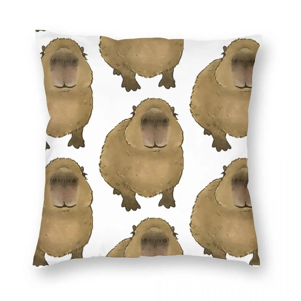 Gort The Famous Capybara Pillowcase Soft Polyester Cushion Cover Decorative Cute Animal Pillow Case Cover Bed Square X