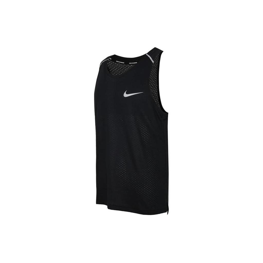 Nike Logo Solid Color Outdoor Casual Sports Round Neck Basketball Vest Men Vests Black AT3395-010