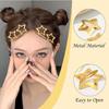 Gold & Silver Star Hair Clips - 50pcs: Women's Side Bangs and BB Clips for Tamed Hair