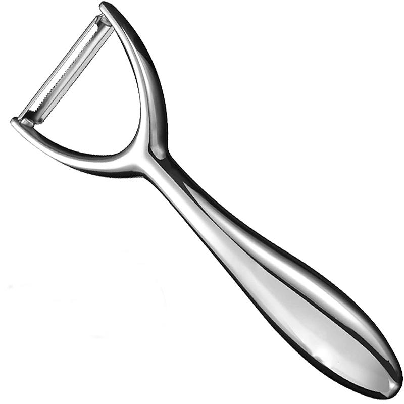 Профессиональная Y-образная / I-образная овощечистка из нержавеющей стали 304 для фруктов и овощей с эргономичной ручкой и острым лезвием - Кухонные гаджеты