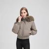 Fur Collar Down Cotton-padded Jacket Women's Short Winter Waist Thickened Cotton-padded Jacket Small Jacket