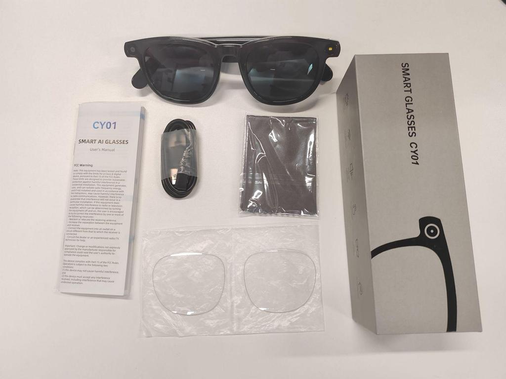 HeyCyan CY01 Smart Glasses: 8MP Camera, Video Recording, AI Translation, Music Playback