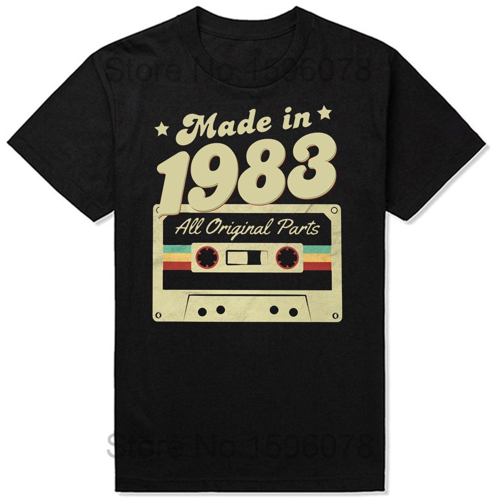 Made In 1983 Limited Edition Birthday Gift T-Shirt for Men Cotton T Shirts 41 Years Old Short Sleeve Tee Shirt Gift Idea Tops