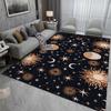Night Sky Rug Moon and Stars Pattern Stars Pattern Stars Rug Moon Pattern Moon Rug Moon Decor Starry Night Rug Home Decoration