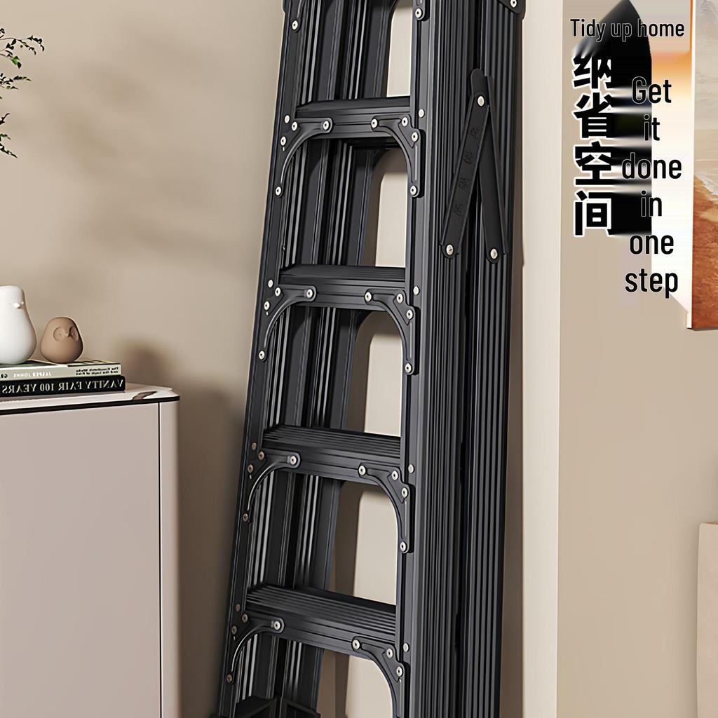 Aluminum Multifunctional Telescopic Folding Ladder: Portable, A-Frame, Household & Engineering Use