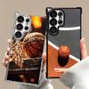 Basketball Basket Sports Plating Phone Case For Samsung Galaxy S24 S25 FE S26 Edge S23 Ultra S22 S21 Plus S20 Anti-Fall Airabag