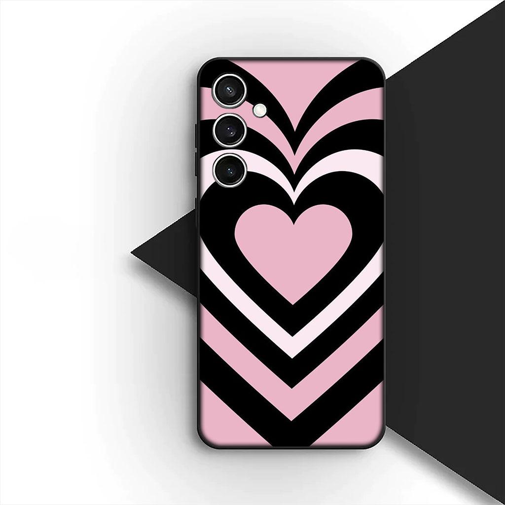 Star Dark Red Heart Love Phone Cover Soft Case for Samsung Galaxy S10 S8 S9 Plus A33 A34 A31 70 A71 A72 Note 20 9 8 S10E Casing