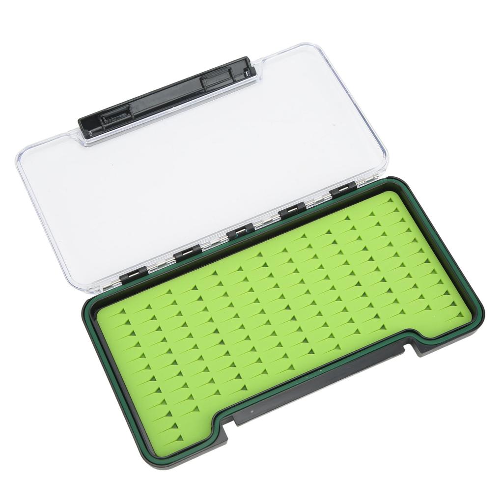 Fly Fishing Box Portable Transparent Impact Resistance Waterproof Silicone Fly Box for Outdoor Fishing 103x17x188mm