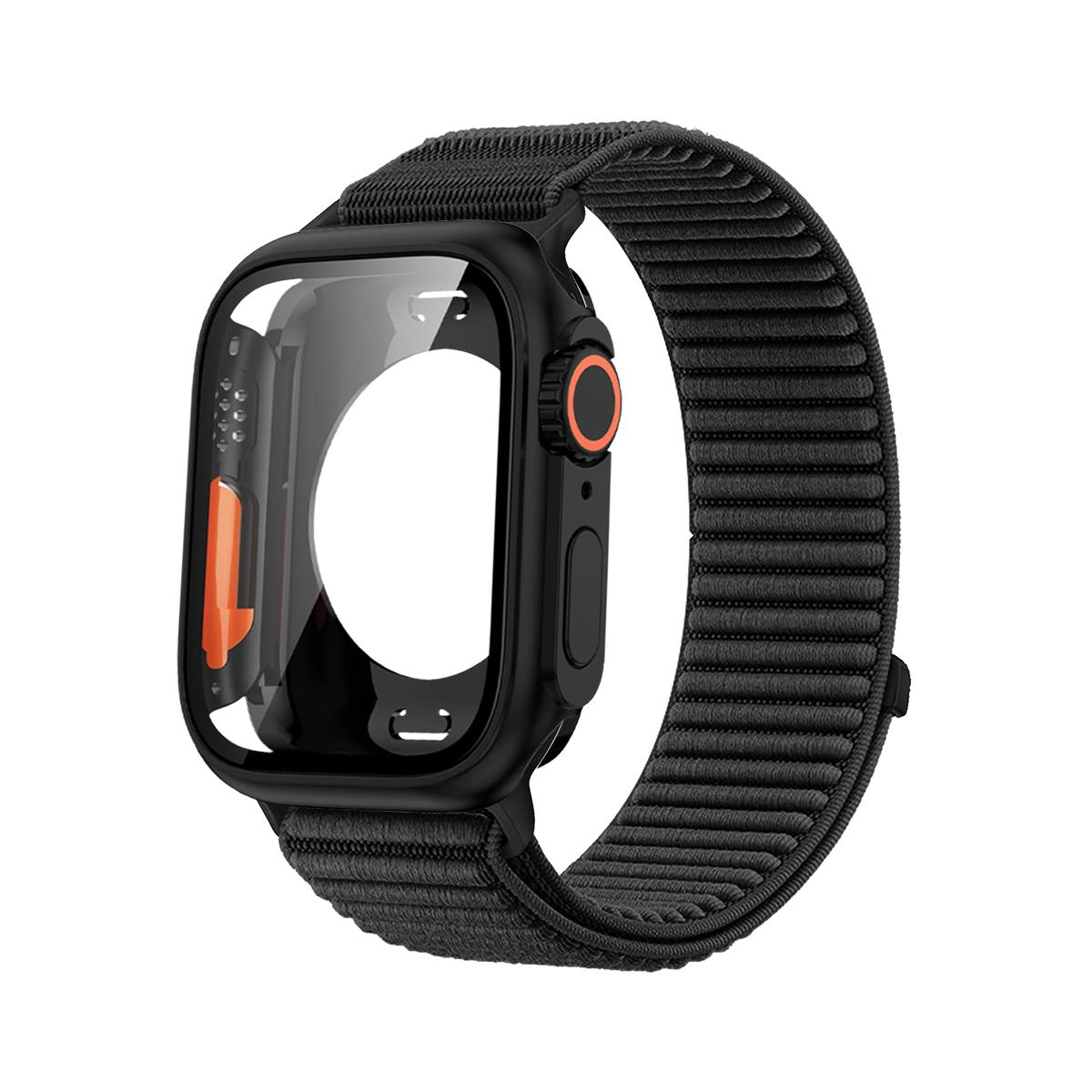 

Tempered Glass Cover+Strap for Apple Watch Change to Ultra Case 46mm 42mm 45mm 44mm 41mm 40mm for iWatch Series11 10 9 8 7 6 SE3 Series 6 5 4 SE 40mm