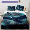 Mythology Valhalla 3pcs Bedding Set Duvet Cover Closure Includes 1 Duvet Cover & 2 Pillowcases for All Seasons Bedroom Home Dorm Decor
