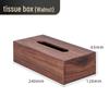 Liangdao Rectangular Walnut Leather Tissue Box