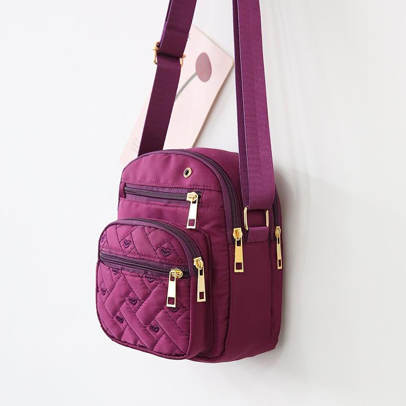 Oxford Fabric Small Shoulder Bag For Women With Zipper Closure For Daily Use