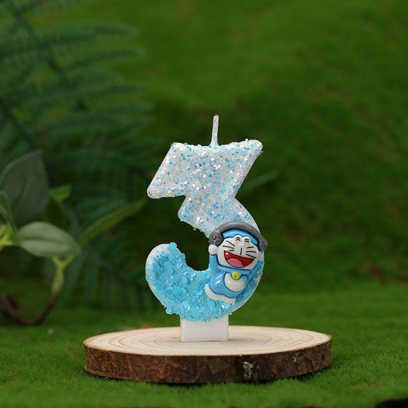 Dingdang Cat Handmade Creative Digital Handmade Candles Birthday Party Cake Decoration Candles