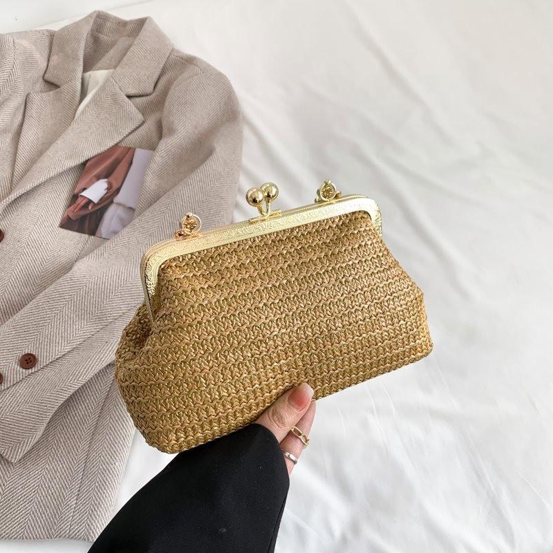Contemporary Handcrafted Woven Crossbody Bag For Women With Soft And Casual Appeal коричневый