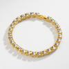 New temperament simple  round full diamond tennis chain hip hop hand jewelry spot