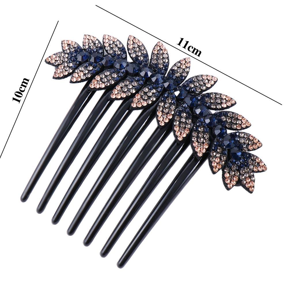Crystal Ponytail Holder Leaves For Girls Women Hair Comb Hair Clips Korean Barrettes Hair Claws