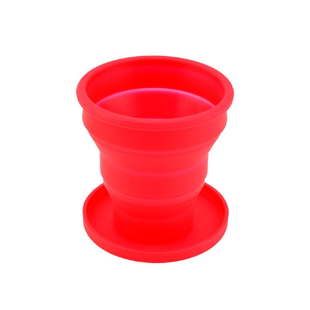 Hot Sale Portable Silicone Retractable Folding Cup With Lid Outdoor Telescopic Collapsible Drinking Cup Travel Camping Water Cup