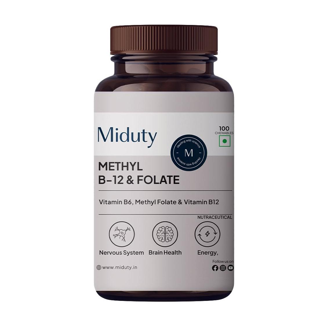 

Метил В-12 и Фолат (60 кап), Methyl B-12 & Folate, Miduty