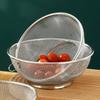 2pcs Stainless Steel Mixing Bowl Colander Rice Colander Basket Strainer Basket Vegetables Fruit Basket Washing Basin Kitchen Tool