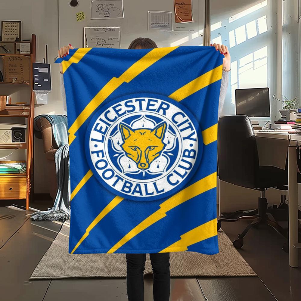 1pc leicester city Print Flannel Blanket, High quality Comfortable for All Seasons, Home Decor, Warmth and Comfort, Perfect for Christmas Gifts69