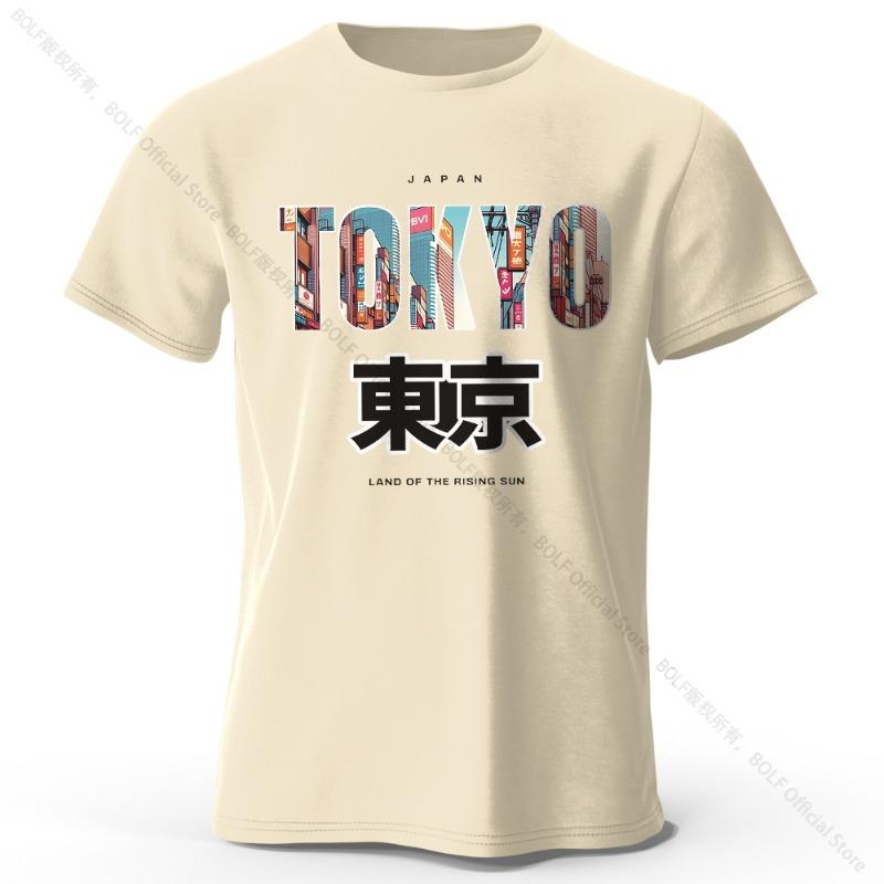 T-shirt alla moda stampata Tokyo 100% Cotone, Maglietta a maniche corte con scollo rotondo ultra morbida, Perfetta per Uomini e Donne