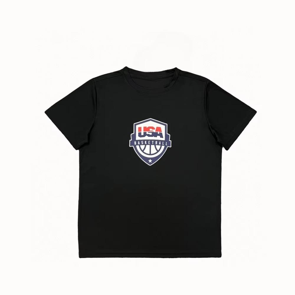 2025 Pánský národní tým USA v basketbalu USA Letní chlapecké a dívčí mládežnické volné ležérní prodyšné tričko s kulatým výstřihem