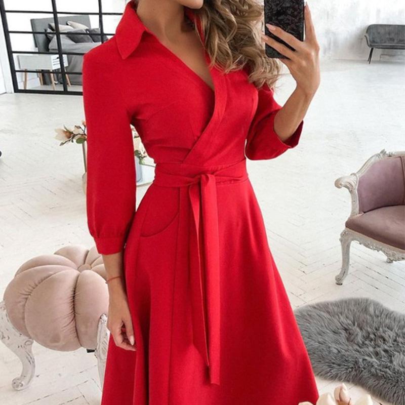 Women's V-Neck Floral Bodycon Dress Long Sleeve Elegant Figure-Hugging Evening Gown