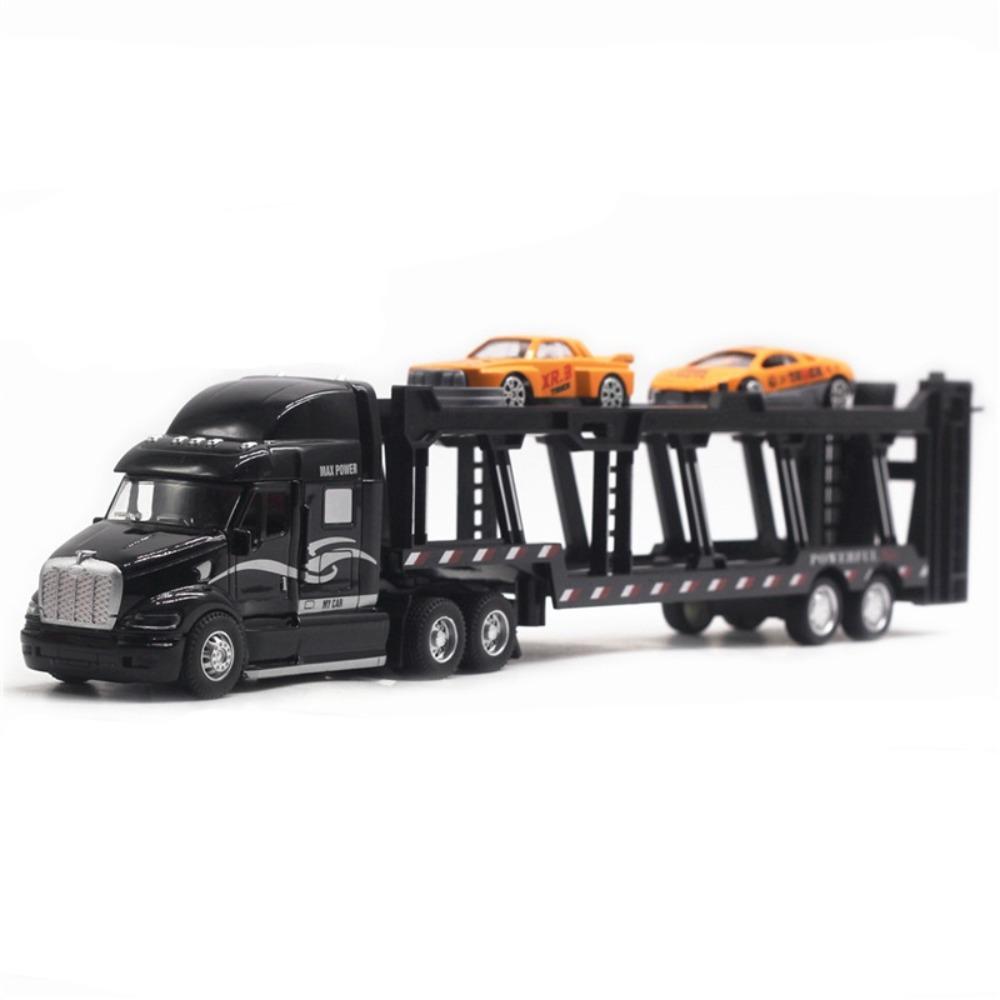 

Освещение и Музыка Модель Контейнера Грузовика Симуляция Детская Игрушка Грузовик Для Мальчиков чёрный