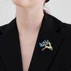 Dame Broche Lille Hjorte Design Stabil Nål med Rhinsten Indlæg Blændende Sweater Dragt Frakke Kjole Mærke Tøj Tilbehør