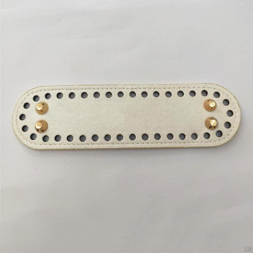 18x5cm 7.09x1.97 Inch Crochet Bag Bottom Leather Bottoms for Bags Cushion Base with Holes and