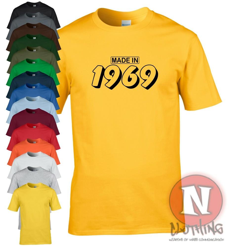 Made in 1969 t-shirt birthday celebration present gift funny party Teeshirt