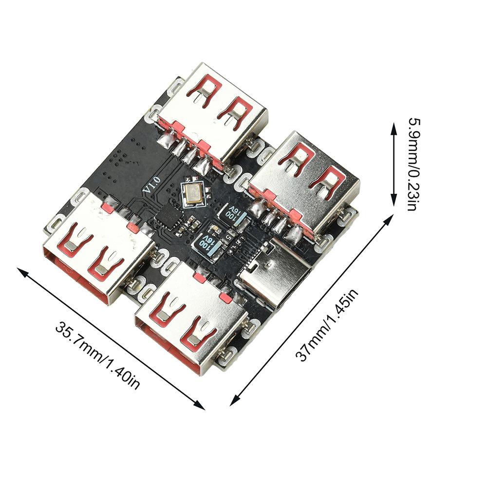 XL334P4 USB 2.0 4-Port Controller Expansion Module USB Hub Expansion Dock Motherboard USB 2.0 to 4-Channel Splitter Type-C
