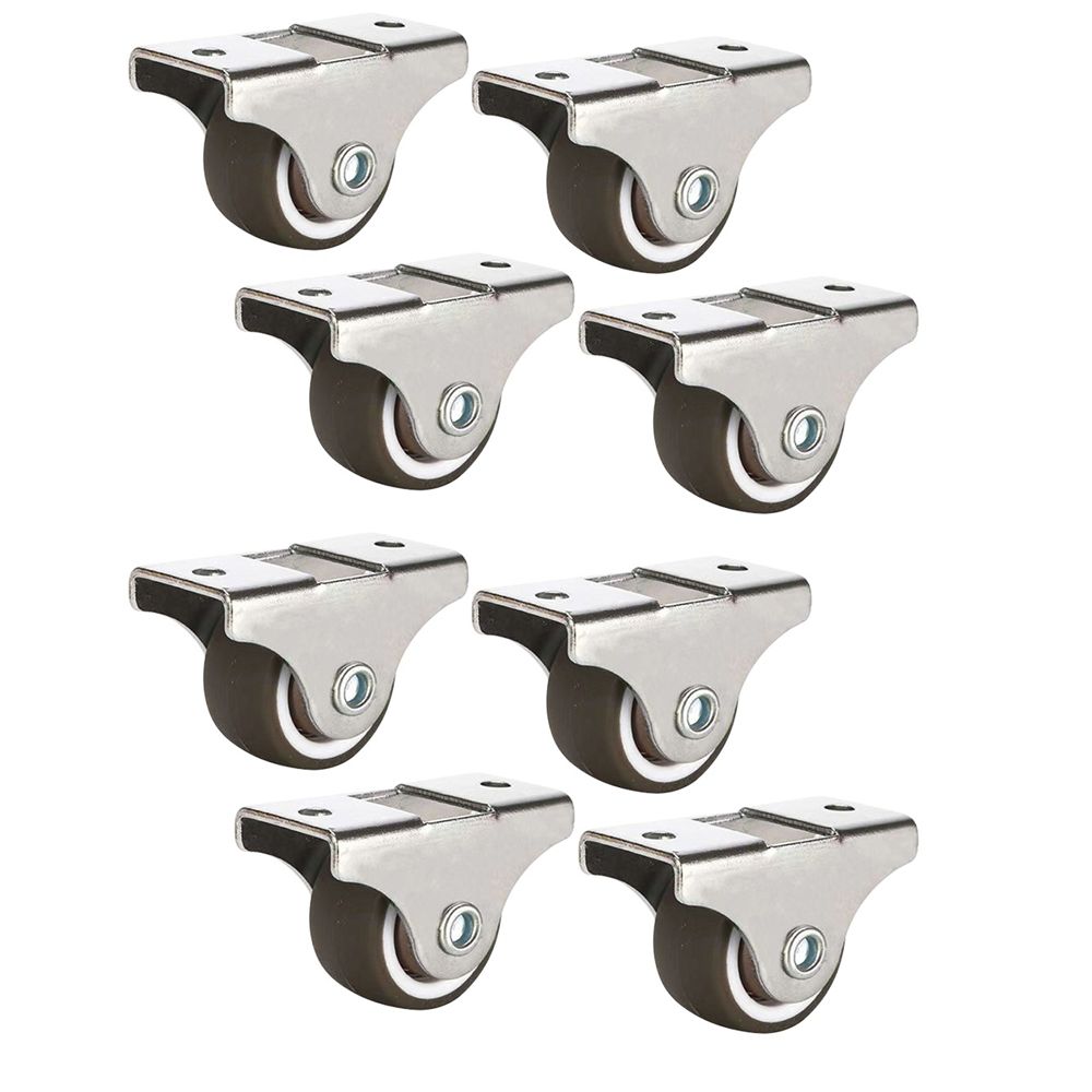8 PCS Furniture Hardware Rubber Chair Rollers Cart Drawer Mini Rigid Small Furniture Caster Wheels Mini Mute Tools