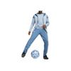 Puma Pantaloni Sport Tricotați Casual cu Talie Medie cu Insignă Logo Mcfc Pantaloni Bărbați Albastru Spălăcit 772906-21