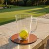 Versatile Home Drinkware Wine Glass, Golf/Football/Tennis/Rugby/Baseball/Billiards/Basketball Shape, Creative Transparent Stadium Cup for Sports Fans