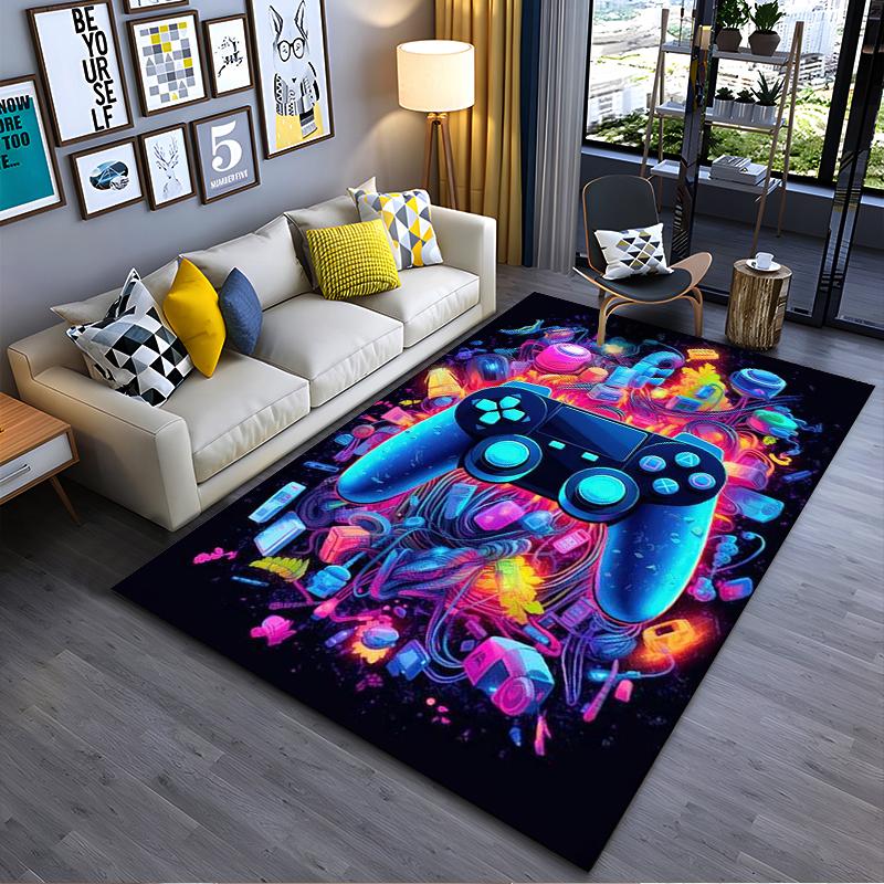 

Game Controller Neon Design Carpet for Living Room or Bedroom Decor Suitable for use as an anti-slip for living room bedroom sofas 40x60cm( 15x23in )