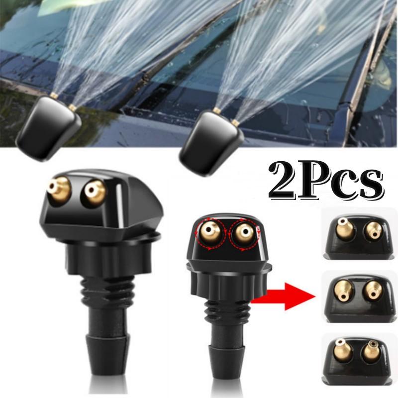 2Pcs Universal Front Windshield Washer Wiper Nozzle Sprayer Sprinkler Water Spout Outlet For Toyota Mazda Hyundai Car Accessorie