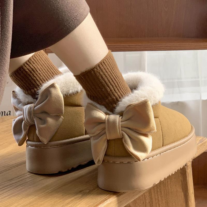 Thick-soled Cotton Slippers Women's All-inclusive Heel Winter Wear Warm Fashion Non-slip Velvet Indoor Home Cotton Shoes
