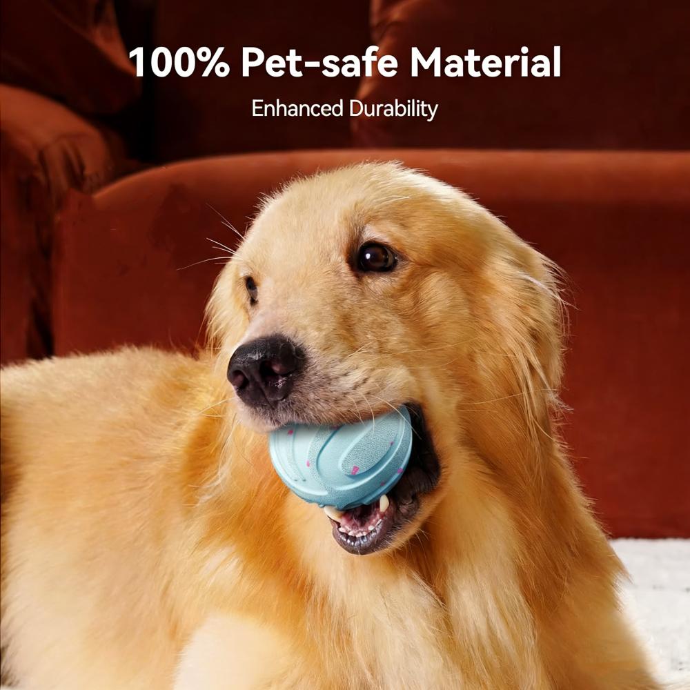 Food-Grade Cartoon Smart Motion Chew Toy Ball Dogs Cat Self Play-3x Tear Resistance Remote Touch Control Bouncing & Spinning