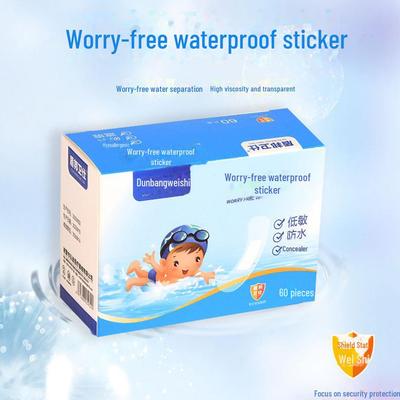 Bang Brand Children's Waterproof & Breathable Band-Aids - 60 Transparent Hemostatic Worry-Free Patches for Bathing & Swimming.