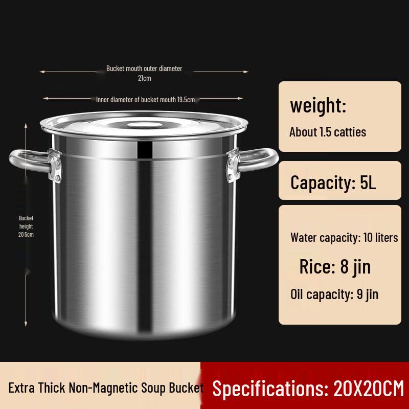 JPHZNB Stainless Steel Multi-purpose Pot with Lid