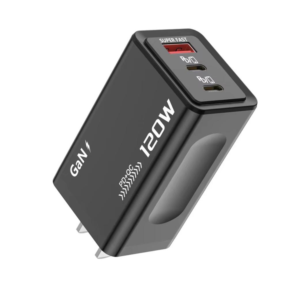 Fast Charging 120W Quick Charger Plug 3-Ports Multi-Port Charger for Huawei/Xiaomi/Samsung