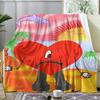 Rapper B-Bad B-Bunny Throw Soft Flannel Throw Blanket, Lightweight Breathable Summer Nap Blanket For Sofa Home Travel Cozy Decor