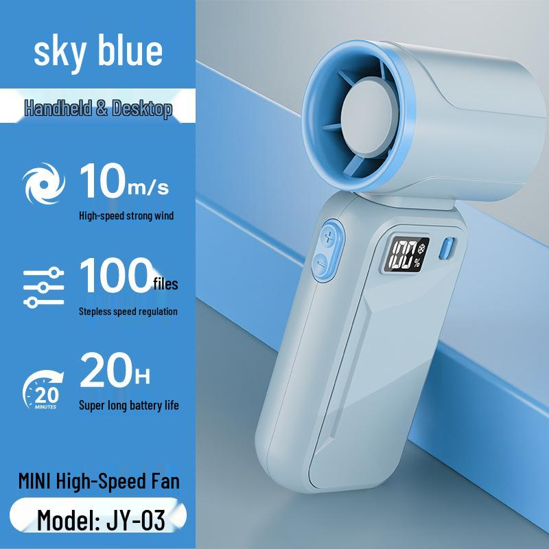 2026 Portable USB Mini Neck Fan: Silent, High-Speed, Handheld with Strong Wind 145x58x43MM