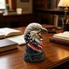 Bald Eagle Table Lamp, Patriotic American Eagle Head Bedside Lamp, Resin Bird Statue Night Light for Living Room, Bedroom, Memorial Day Home Decor
