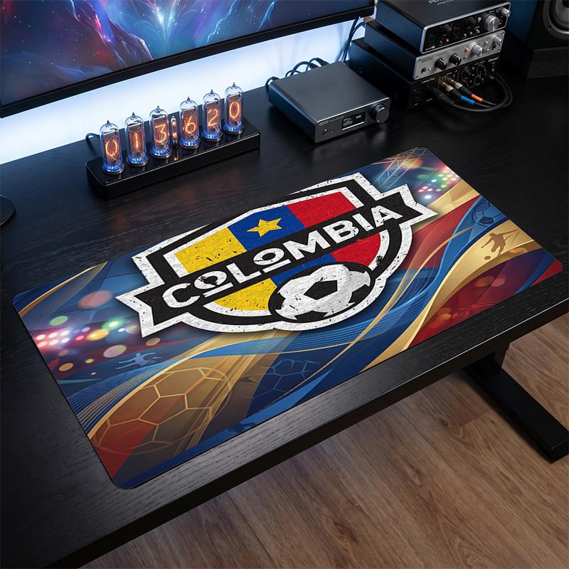 Colombia Football Crest Mouse Pad, Extended Non Slip Rubber Desk Mat for Gaming Office Laptop Fan Gift