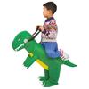 Child Adult Unisex Boy Girl Inflatable Green Dinosaur Cosplay Costume Kids Kindergarten Performance Halloween Carnival Party